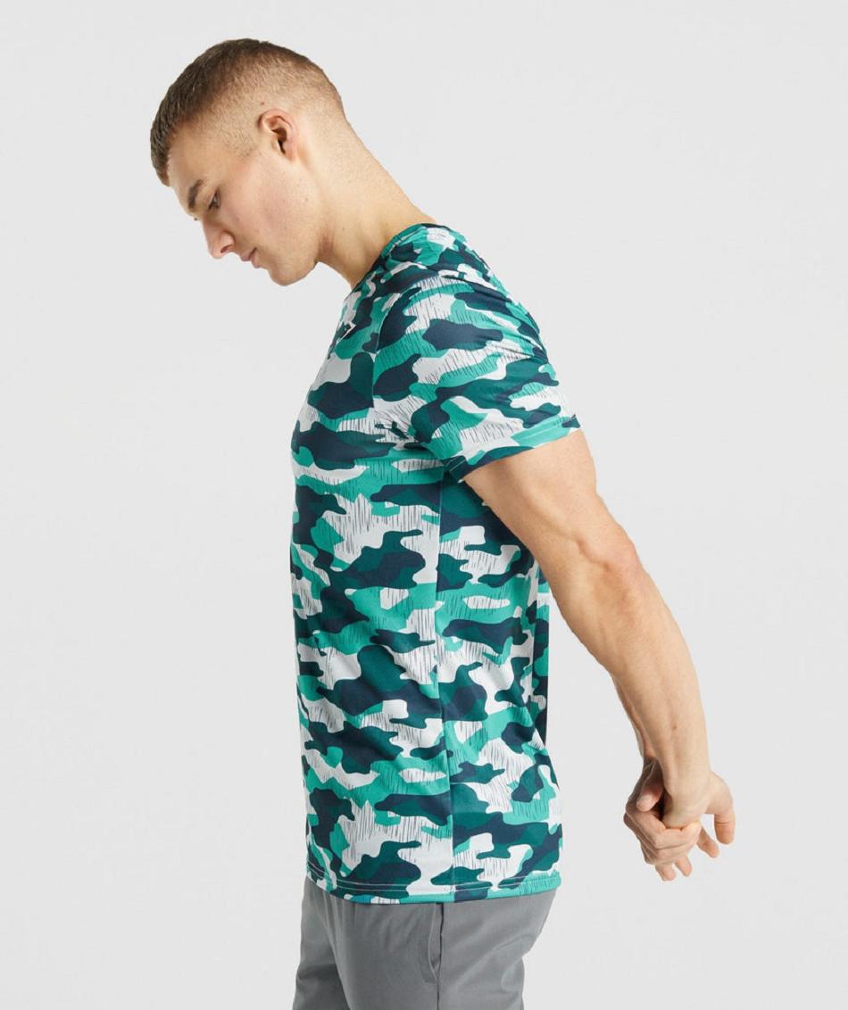 T Shirts Męskie Gymshark Arrival Turkusowe | PL 3890AHK